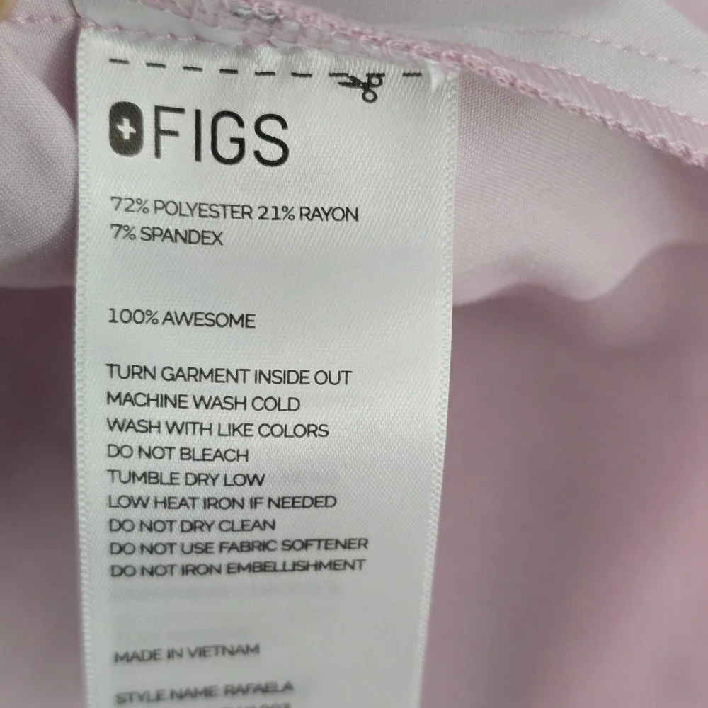 Figs Rafaela Pink tie dye scrub top - Picture 7 of 8